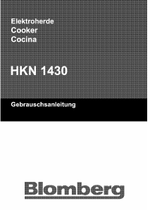 Manual Blomberg HKN 1430 Range