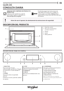 Manual de uso Whirlpool W7 MD520 Microondas