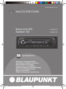 Manual Blaupunkt Stockholm 100 Car Radio