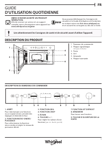 Mode d’emploi Whirlpool W7 MN840 Micro-onde