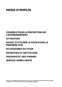 Mode d’emploi Whirlpool AKZ 501/WH/01 Four