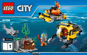 Manual de uso Lego set 60096 City Base de operaciones de exploración submarina