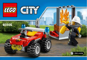 Bruksanvisning Lego set 60105 City Brandfyrhjuling