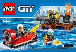 Brugsanvisning Lego set 60106 City Brandvæsen – startsæt