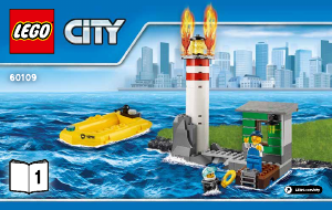 Manual de uso Lego set 60109 City Barco de bomberos