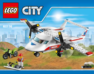 Instrukcja Lego set 60116 City Samolot ratowniczy