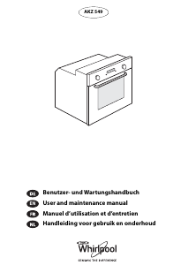 Manual Whirlpool AKZ 549 IX Oven