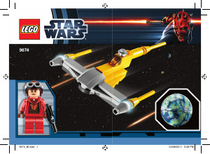 Manual Lego set 9674 Star Wars Naboo starfighter and Naboo