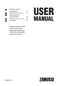Manual de uso Zanussi ZFG21210 Microondas