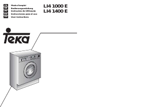 Manual de uso Teka LI4 1000 E Lavadora