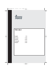 Manual de uso Teka TKS 385.1 Lavadora