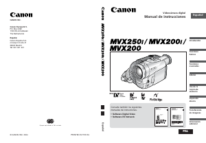 Manual de uso Canon MVX200 Videocámara