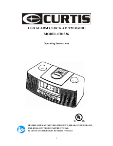 Manual Curtis CR1336 Alarm Clock Radio