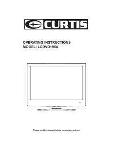 Manual Curtis LCDVD195A LCD Television