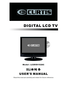 Mode d’emploi Curtis LCDVD152AC Téléviseur LCD