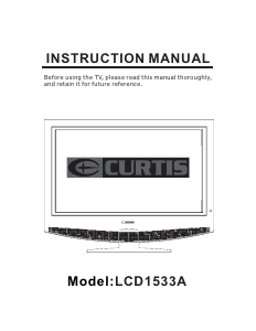 Manual Curtis LCD1533A LCD Television