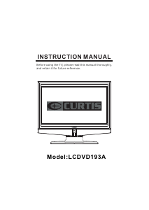 Manual Curtis LCDVD193A LCD Television