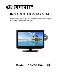 Manual Curtis LCDVD199A LCD Television