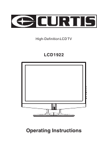 Mode d’emploi Curtis LCD1922 Téléviseur LCD