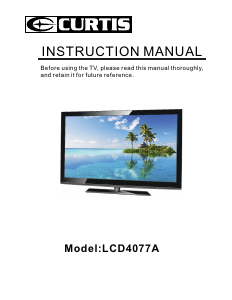 Manual Curtis LCD4077A LCD Television