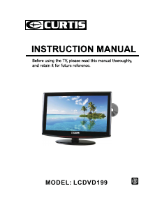 Mode d’emploi Curtis LCDVD199 Téléviseur LCD