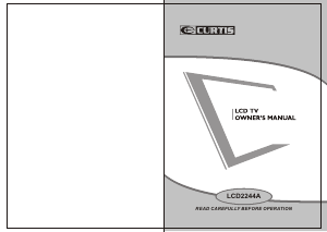 Manual Curtis LCD2244A LCD Television