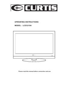 Mode d’emploi Curtis LCD3215A Téléviseur LCD