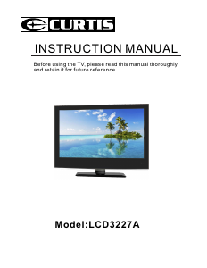 Manual Curtis LCD3227A LCD Television