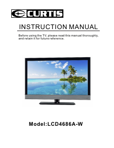 Manual Curtis LCD4686A-W LCD Television