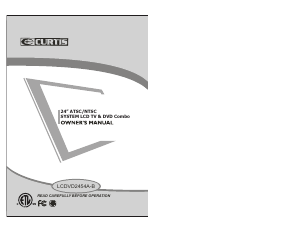 Manual Curtis LCDVD2454A-B LCD Television