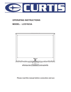 Mode d’emploi Curtis LCD1923A Téléviseur LCD