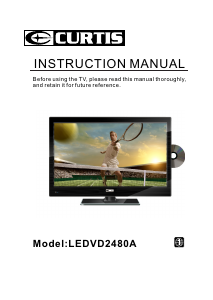 Manual Curtis LEDVD2480A LED Television