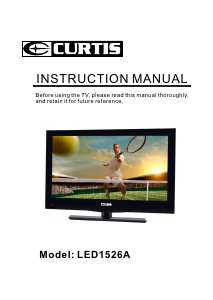 Handleiding Curtis LED1526A LED televisie