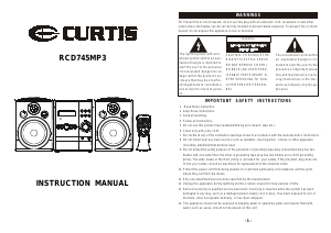 Manual Curtis RCD745MP3 Stereo-set