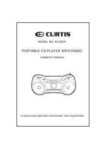 Manual Curtis RCD674 Stereo-set