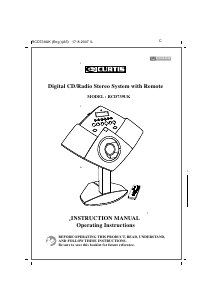 Manual Curtis RCD739 Stereo-set