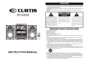 Manual Curtis RCD926 Stereo-set