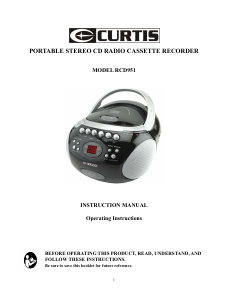 Manual Curtis RCD951 Stereo-set