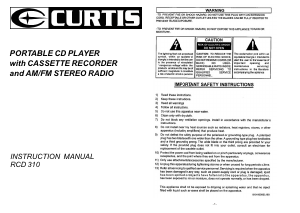 Manual Curtis RCD310 Stereo-set