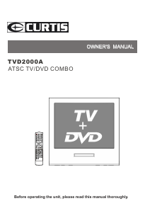 Manual Curtis TVD2000A Television