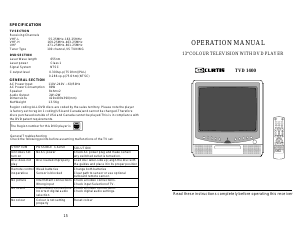 Handleiding Curtis TVD1400 Televisie