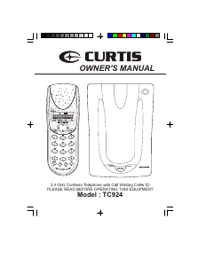 Handleiding Curtis TC924 Draadloze telefoon