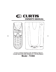 Handleiding Curtis TC984 Draadloze telefoon