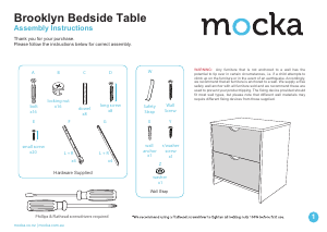 Manual Mocka Brooklyn Bedside Table