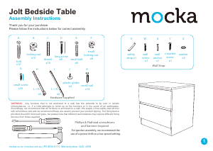 Manual Mocka Jolt Bedside Table