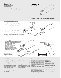 Manual de uso PNY PowerPack 2600 Cargador portátil