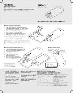 Manuale PNY PowerPack 5200 Caricatore portatile