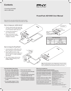 Manual PNY PowerPack AD10400 Portable Charger