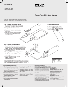 Manual de uso PNY PowerPack BD2600 Cargador portátil