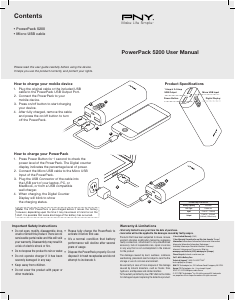 Manual de uso PNY PowerPack BD5200 Cargador portátil